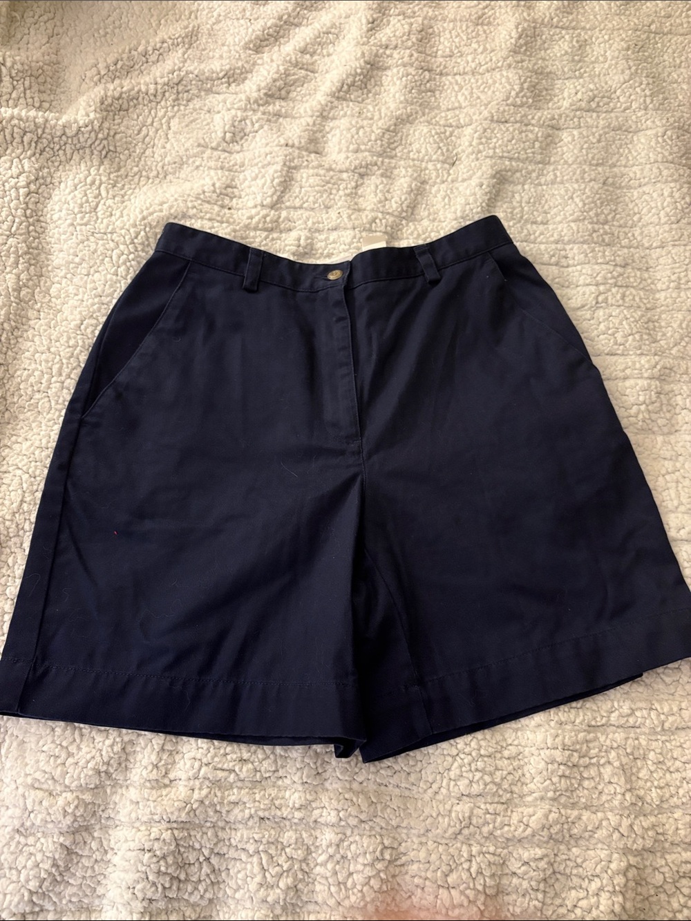 Liz Claiborne Navy High-Rise Tailored Shorts